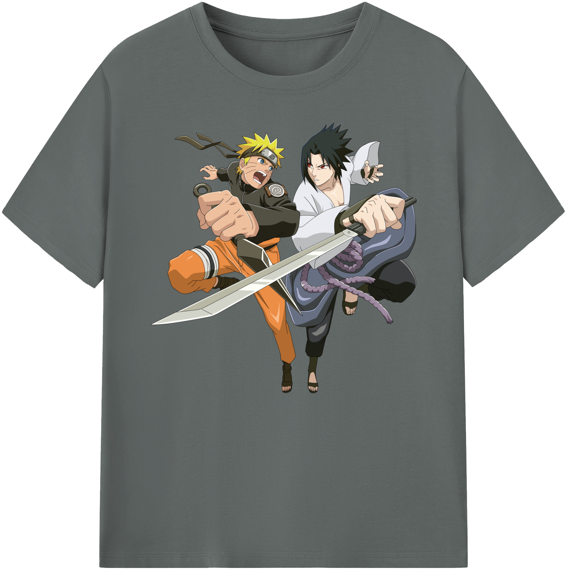 （画像用） NARUTO -ナルト- うずまき ナルト Uzumaki Naruto 綿100％ メンズ半袖Tシャツ｜肌触りやわらか＆通気性